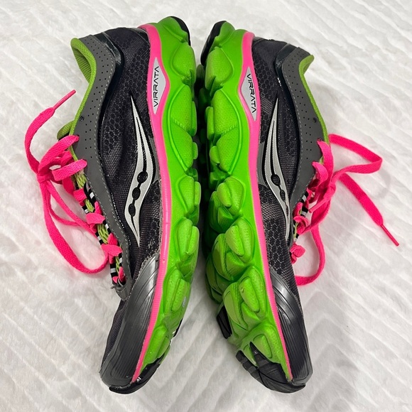 Saucony Virrata Women’s‎ Running Shoes Size 8 Gray Green Pink - Picture 6 of 8